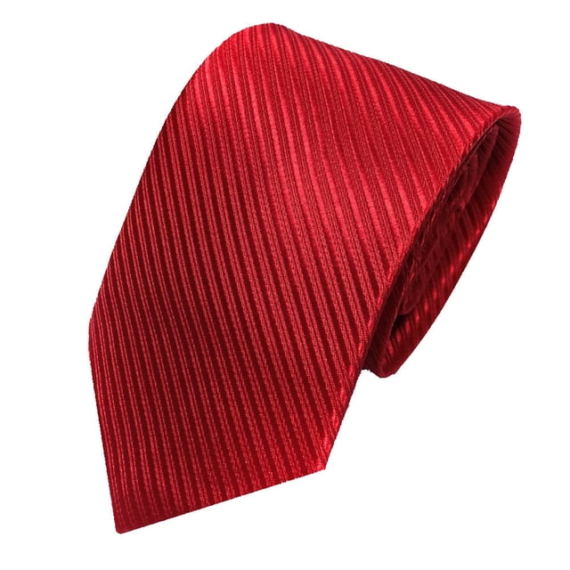 Pxiakgy Cravate pour Homme Cravate de Fête Cravate Rayée Classique Tissée Cravate de Mariage Rouge Taille Unique