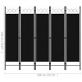 thumbnail image 4 of vidaXL 5-Panel Room Divider Black 200x180 cm, 4 of 4