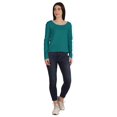 thumbnail image 2 of Inkmeso T-Shirt en Coton à Manches Longues Style de Rue T-Shirt à Encolure Dégagée pour Femmes Porter, 2 of 7