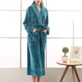 thumbnail image 2 of AherBiu Bath Robes Female Fleece Warm Winter Party Bathrobes Plush Soft Full Length Robe with Pockets, 2 of 6