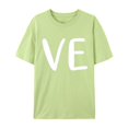 thumbnail image 2 of Hot Sale!! T-Shirts de la Saint-Valentin pour Femmes Imprimés Graphiques Mignons Léopard Cœur Amour T-Shirts Décontractés Manches Courtes Col Rond Vert + TTG, 2 of 7