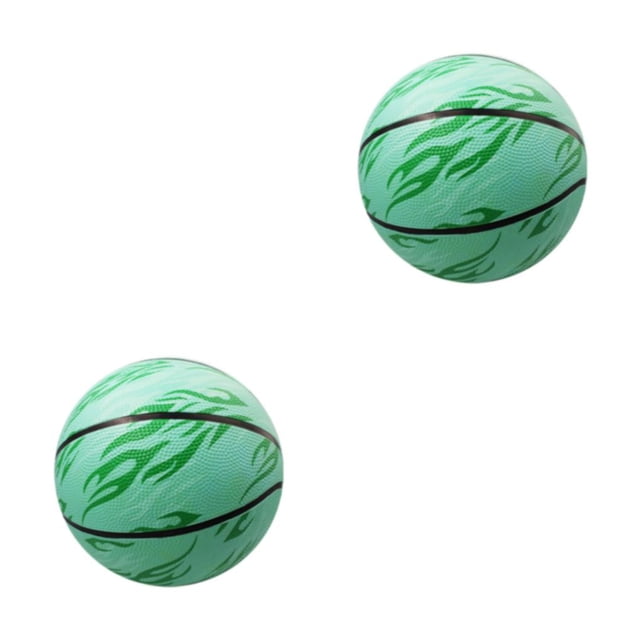 Ruiboury Durable Kids Basketball For Match Wide Application And Long Service Life Durability PU Training Basketball Game Green- size 7 2Set