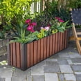 thumbnail image 3 of Grapevine Slat Wood Planter, Rectangular, 23.6IN, 3 of 6