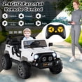 thumbnail image 4 of OLAKIDS 2 Seater Ride on Truck, 12V Battery Powered Electric Vehicle for Kids with Remote Control, Power Display, LED Lights, Story, Suspension System, MP3, Ride on Toy for 3+ Boys Girls, 4 of 10