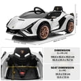 thumbnail image 4 of VOLTZ TOYS Lamborghini SIAN FKP 37 12V Ride on Car with Scissor Doors and Remote Control, Licensed - White, 4 of 7