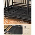 thumbnail image 4 of Feandrea Heavy-Duty Dog Crate, 5-Minute Quick Assembly, Lockable Wheels, Escape Proof Fixed Bottom, Removable Tray, Easy to Clean, Ink Black, 4 of 5