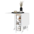 thumbnail image 1 of CoSoTower Folding Dining Table with Storage, Drop Leaf Kitchen Table for Small Spaces, White, 1 of 7