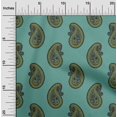 thumbnail image 1 of oneOone Viscose Jersey Fabric Paisley Block Print Fabric BTY 60 Inch Wide, 1 of 5