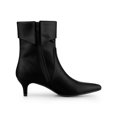thumbnail image 3 of Unique Bargains Women's Fold Over Kitten Heels Ankle Boot Black (Size 7.5), 3 of 8