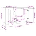 thumbnail image 4 of vidaXL Sideboard White 101x35x70 cm Engineered Wood, 4 of 4