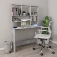 thumbnail image 1 of vidaXL Desk with Shelf Concrete Grey 110x45x157 cm Engineered Wood, 1 of 5