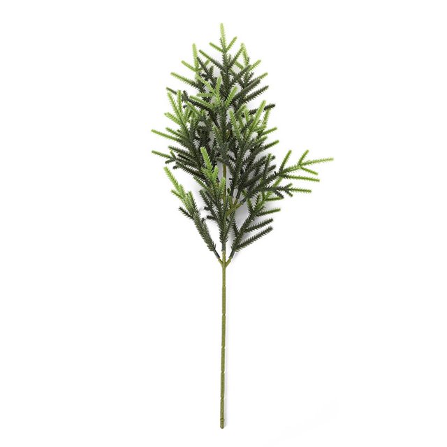 Plastic artificial artificial pine branches leaves green plants decoration accessories