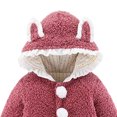 thumbnail image 5 of AherBiu Baby Newborn Winer Clothes Hooded Bodysuits Fleece Lined Jumpsuits Warm Thick Rompers Infant Toddler Rompers Solid Color, 5 of 5