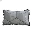 thumbnail image 2 of Opolski Simple Geometric Fringe Decorative Cushion Rectangle Tassel Soft Pillow Cover, 2 of 7