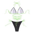 thumbnail image 4 of Qertyioot Bikini Bandeau Bandage pour Femmes Ensemble Amour à Cordon, 4 of 6