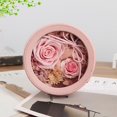 thumbnail image 1 of COFEST Flowers Preserved B-lossom In Flowers Box Long Lasting Roses for Decorating Home Mother's Day Birthday Anniversary Pink, 1 of 6