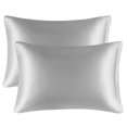 thumbnail image 1 of Unique Bargains Satin Pillowcases Zipper Closure 2pcs, 1 of 8