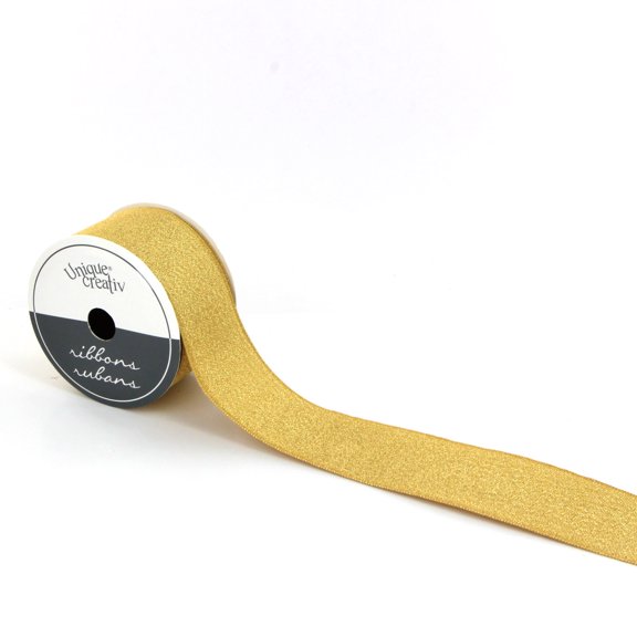 UNIQUE CREATIV ruban, or métallisé, fil de fer 38 mm × 2,7 m (1,5 po × 9 pi)