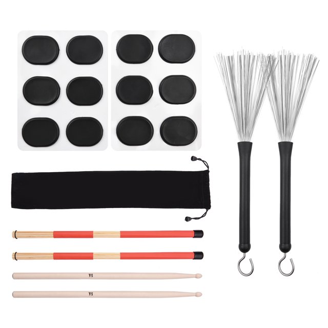 Amdohai Drum Sticks Set 1 Pair Retractable Drum Wire Brushes