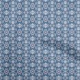 thumbnail image 1 of oneOone Velvet Teal Blue Fabric Asian Block Craft Projects Decor Fabric Printed By The Yard 58 Inch Wide, 1 of 4