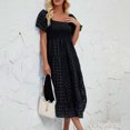 thumbnail image 4 of Gspmoly Robes Grande Taille pour Femmes aux Formes, Robe à Épaules Dénudées à Manches Courtes Plissée à Taille Haute pour Femmes, Robes Habillées pour Femmes jusqu'à 70 % de Rabais, 4 of 9