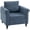 Dark Blue, variant on HOMCOM Vintage Accent Chair, Upholstered Armchair with Rubber Wood Legs