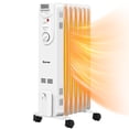 thumbnail image 1 of Costway 1500W Electric Indoor Oil Heater W/3 Heat Settings & Safe Protection for Home, 1 of 10