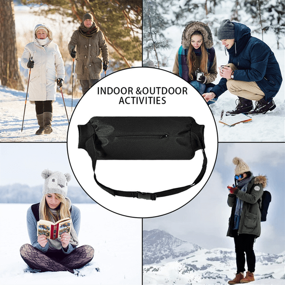 Football Hand Warmer with Zipped Pocket and Adjustable Waist Strap Handwarmer for Cold Weather Baseball Hiking Camping