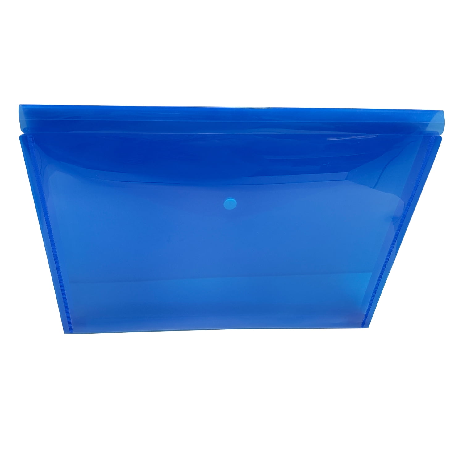 Porte-documents extensible à bouton-pression stylo +Gear, couleur bleue, nouveau autoportant