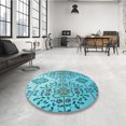 thumbnail image 4 of Ahgly Company Machine Washable Indoor Rectangle Transitional Light Sea Green Area Rugs, 8' x 12', 4 of 7