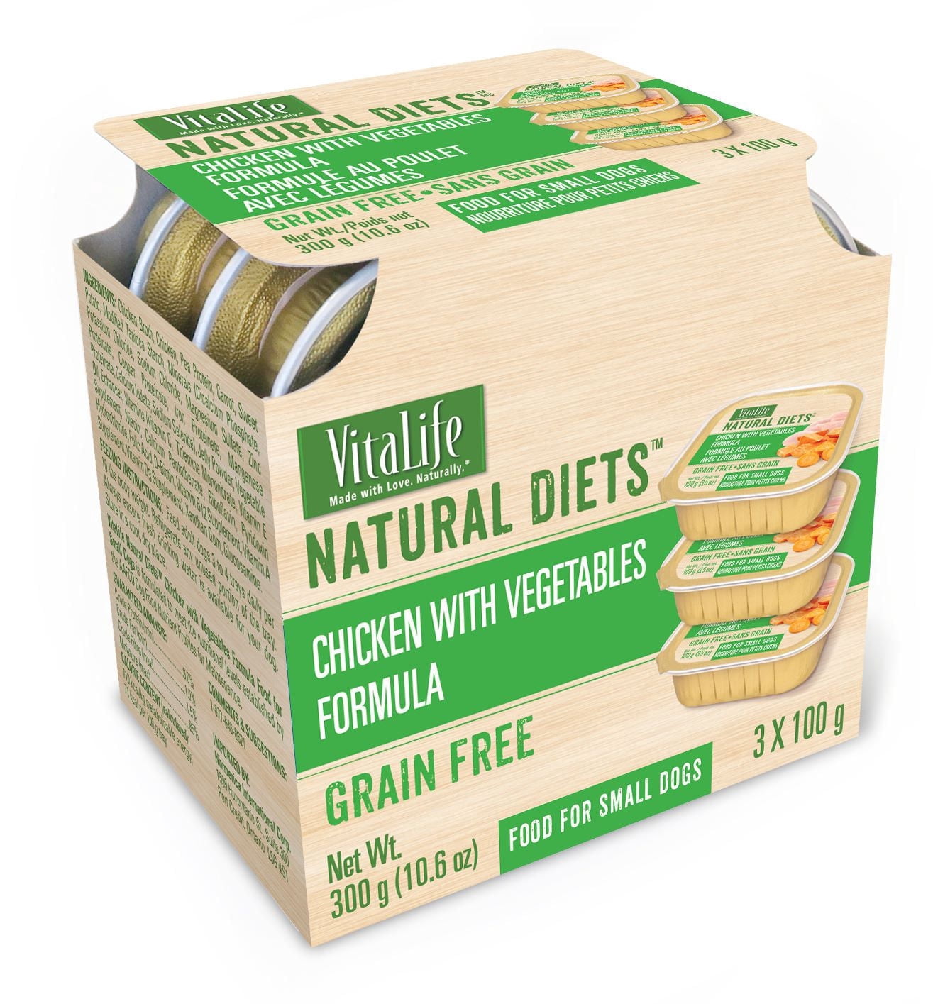 VitaLife Natural Diets Small Dog Food Chicken & Vegetables Grain Free Formula