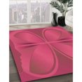 thumbnail image 3 of Ahgly Company Tapis d'Intérieur Lavable à la Machine, Carré, Transitionnel, Rose Limonade Rose, Tapis de Zone, 7 Pieds Carré, 3 of 7