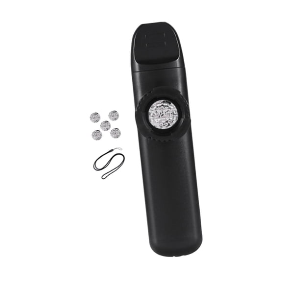 HILABEE Kazoo Professionnel avec 5 Membrane de Remplacement, Sangle de Cou Éducative Cadeau Légère Ton Ajustable pour Cadeaux de Fête Adultes Noir