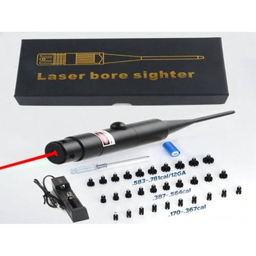 YOPTOP Trousse de Sighter à Alésage Laser Rouge/vert, Fusils Boresighter de Calibres Multiples de 0,17 à 0,78, Rouge, Aucun
