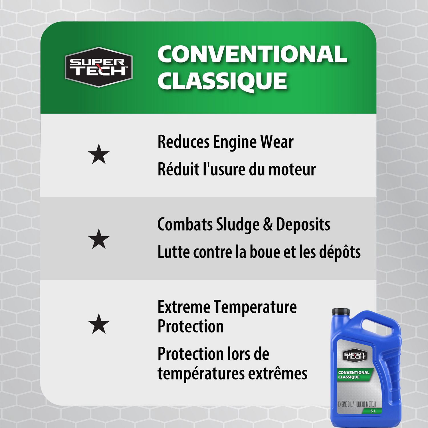 Huile moteur conventionnelle Super Tech 5W20