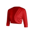 thumbnail image 4 of Boléro pour Femmes à devant Ouvert, Cardigan Boléro, Manches Courtes, Veste Chandail Courte, Grande Taille, 4 of 7