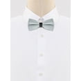 thumbnail image 2 of INSPIRE CHIC Nœuds Papillon Formels Unis Pré-Noués pour Homme Nœuds Papillon Sangle Ajustable Gris Argenté, 2 of 5