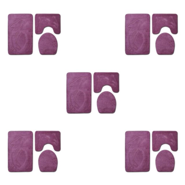 Baohd 3pieces Multi-functional Non-Slip Chenille Bath Rug Any Bathroom Eco-friendly PJ210906-A001 5Set