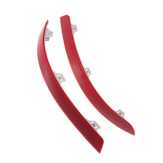 Unique Bargains Rear Bumper Reflector Light 1668200374 for Mercedes Benz GLS450 2017-2019 ABS Red Gray 1 Pair