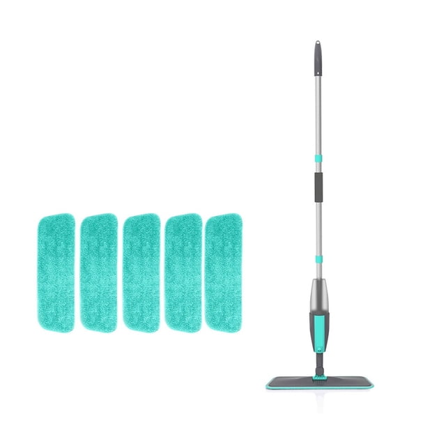 Magic Floor Cleaning Sweeper Brooms With Microfiber Pads 360° Rotation Flat Spray Floor Mop Broom For Cleaning Home Spin Mop ,Easy to Use