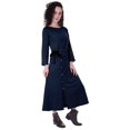 thumbnail image 3 of Moomaya Robe Maxi à Manches Longues, Longue, Boutonnée, Unie, Décontractée, Fendue, 3 of 6