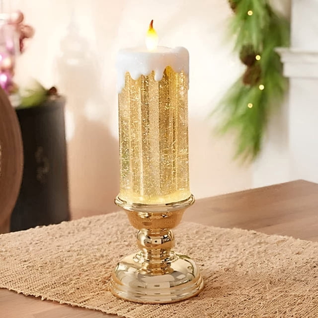 Clearance Sale! Gspmoly Led Water-Filled Wax Candle Lamp Clearance Sale