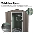 thumbnail image 3 of Homy Casa 6x5 ft Outdoor Metal Storage Shed with Lockable Doors for Backyard & Garden, Grey, 3 of 6