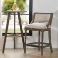 thumbnail image 2 of Jennifer Taylor Home Paris 26.5" Farmhouse Counter Height Bar Stool Light Beige, 2 of 15
