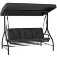 thumbnail image 1 of Outsunny 3 Seater Patio Swing Chair with Canopy Convertible Porch Swing Bed, 1 of 10