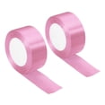 thumbnail image 1 of Unique Bargains 1.5 Inch Wide 24 Yards Satin Ribbon, 2 Pack Double Face Solid Crafts Roll for Party Home DIY Wrapping Decoration, Medium Pink, 1 of 6