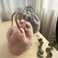 thumbnail image 3 of LHSHID Luxury Handbag High Quality Artificial Plush Rabbit Hair Shoulder Bag Super Soft Fashion Shopping Bag Large Capacity Bucket Bag, 3 of 6