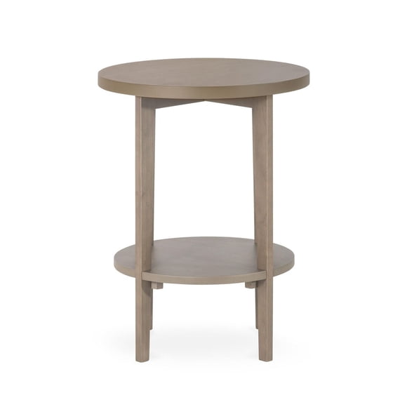 Forever Eclectic Halo Wood Side Table, Cool Gray