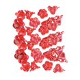 thumbnail image 3 of GUOOL 100x Flower Beads Crafts Handmade Flower Bead Charms Transparent Floral Bead Red, 3 of 9