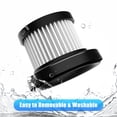 thumbnail image 2 of 120W Mini Handheld Vacuum Cleaner with USB Charging & Wireless Use - 6000Pa Strong Suction, Washable HEPA Filter, 2 Replaceable Brush Heads - Compact Cylinder Design for Home, Car, Office, and, 2 of 6